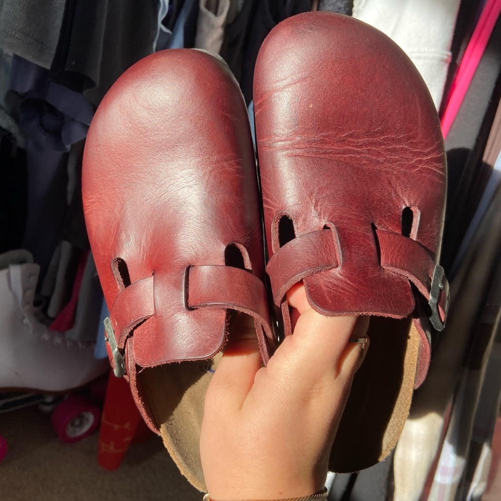 Birkenstock leather bostons great condition slightly creased size 36
